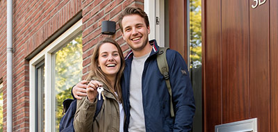 Person at home planning rent